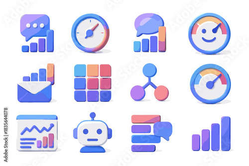 User message meter icon vector analytics usage dialogue chatbot chat frequency d