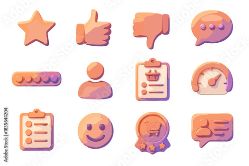 Up icon rating badge satisfaction shopping icons testimonial feedback vector comment thumbs
