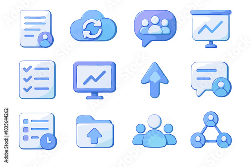 Document comment icon d collaboration team shared chat vector icons agenda virtual