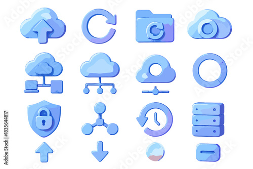 Vector arrow d cloud storage progress upload arrows connection folder icon