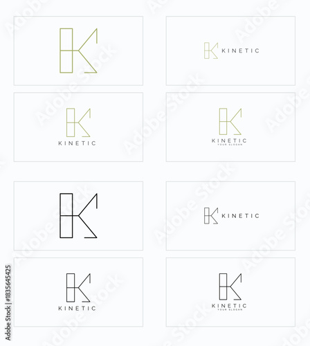 Creative Logo Design, Kinetic Branding, Modern Aesthetic, Graphic Showcase, Minimalist Style, Professional Look