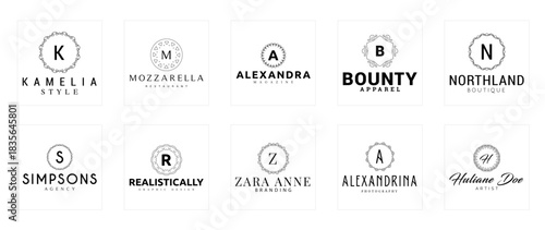 Business Logo Design Showcase, Variety of Styles, Creative Environment, Graphic Content, Indoor Viewpoint