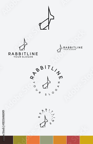 Rabbitline Branding Concepts and Variations, Creative Studio, Graphic Design, Modern Aesthetic