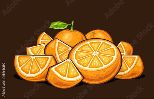 Vector Orange still life