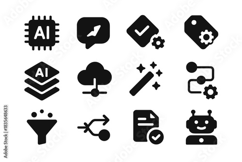 Geometric chip gradients rounded optional icon icons tool ai appearance automation outlines