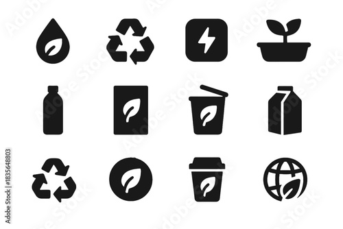 No gradients sterile recycle icon effects pack sustainable vector design icons packaging