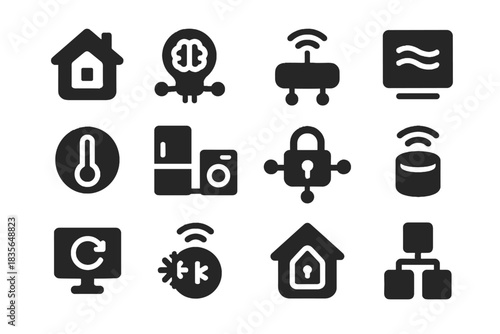 Invisible voice smart climate security perfect appliance vector no icon home