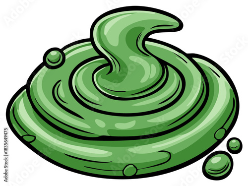 Green Goo Blob Art Swirl Texture Abstract Splat Blob Ooze