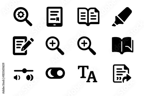 Generator search icon virtual lookup switcher icons animation vector tool file library
