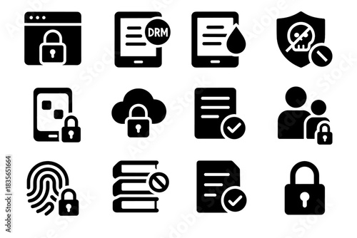 Security log private encrypted virtual library watermarked vector secure parental symbol icon
