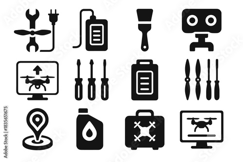 Wrench oil software spare vector kit interface updater eco icon toolkit sensor