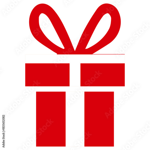 Regalo de Navidad en vector con lazo festivo y diseño elegante