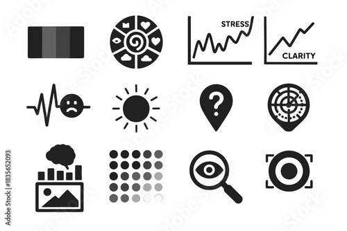 Wheel meaning spectrum object dream icon interpretation icons stress vector translator clarity