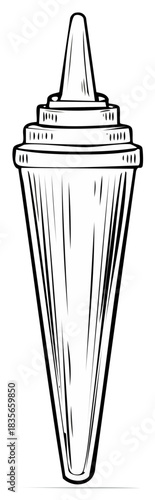 Outline illustration of a squeeze bottle with conical nozzle