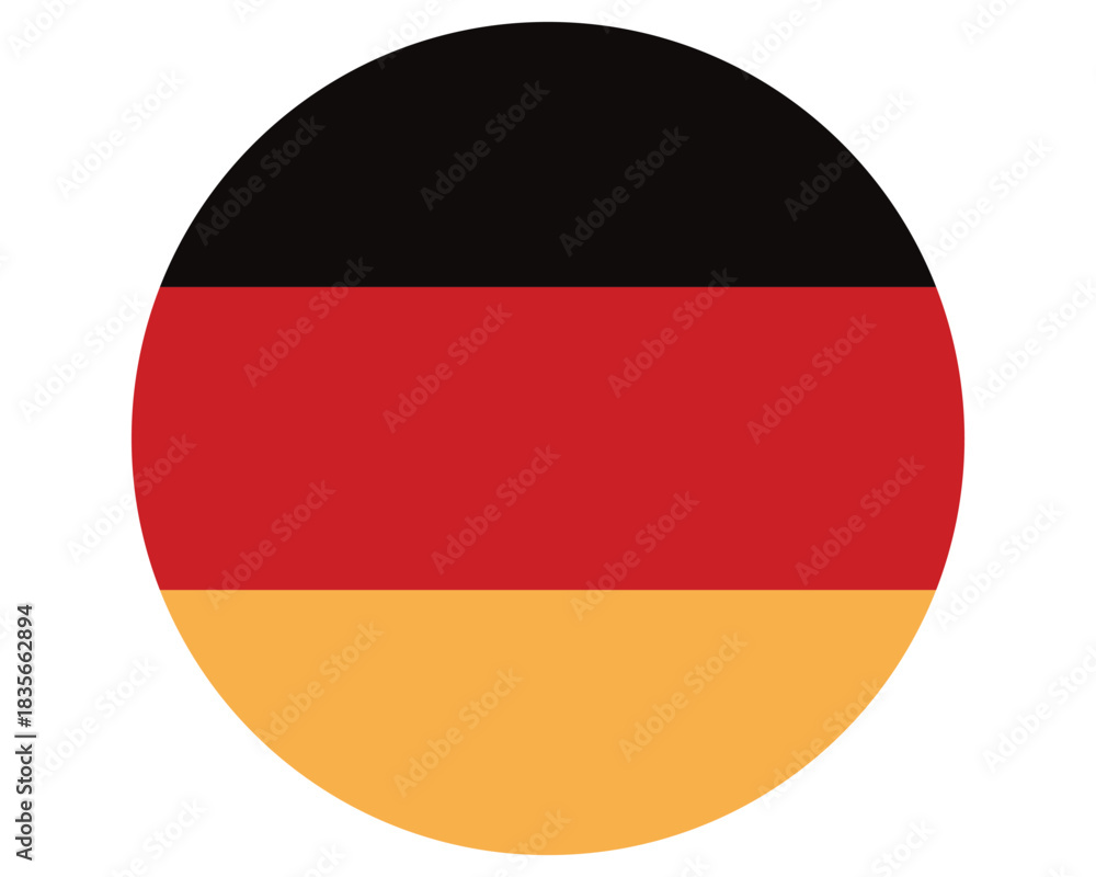 Naklejka premium Germany flag. Flag icon. Standard color. Circle icon flag.vector illustration