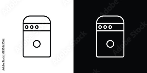 Air purifier icons outline drawing. Editable stroke