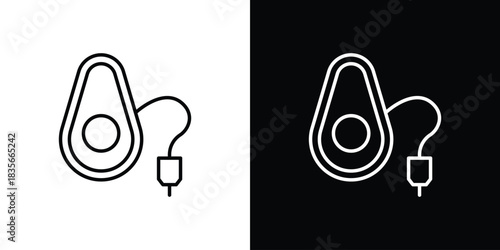 Anesthesia icons outline drawing. Editable stroke
