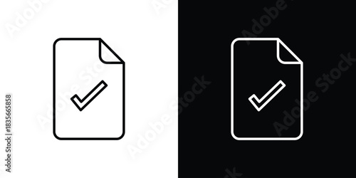 Authorize icons outline drawing. Editable stroke