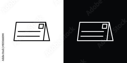 Bankbook icons outline drawing. Editable stroke