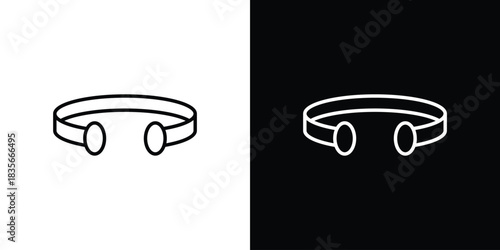 Bracelet icons outline drawing. Editable stroke