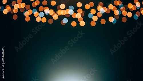 Soft bokeh lights background with copy space for text