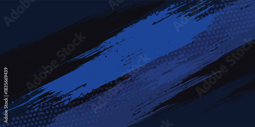 Blue gradient pattern grunge texture background. Pop art comic sports style vector illustration of dots.