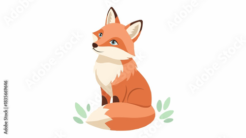 Cartoon fox illustration cute animal wildlife orange fox drawing art brazil ceara