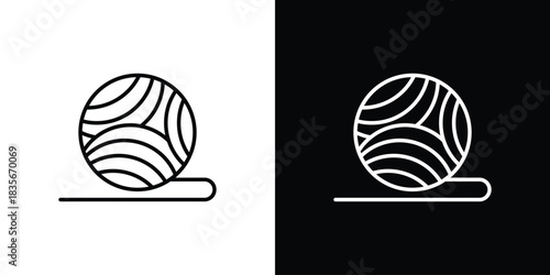 Crochet icons outline drawing. Editable stroke