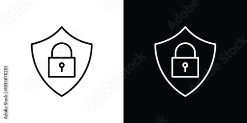 Cyber security icons outline drawing. Editable stroke