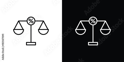 Economies of scale icons outline drawing. Editable stroke