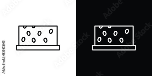 Halva icons outline drawing. Editable stroke