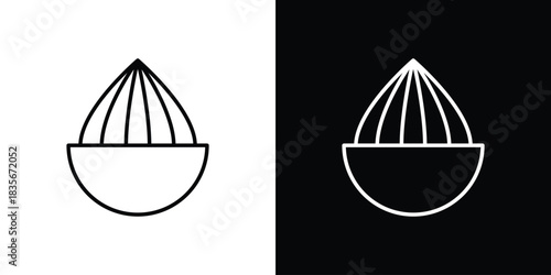 Hand Juicer icons outline drawing. Editable stroke