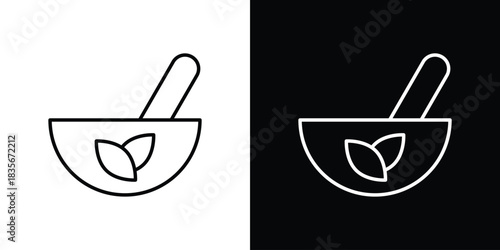 Herbal medicine icons outline drawing. Editable stroke