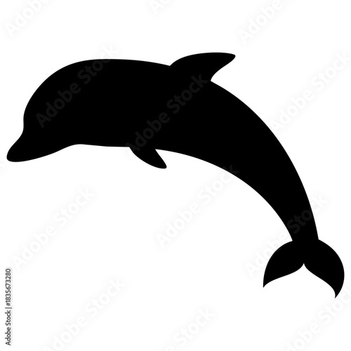 dolphin jumping silhouette