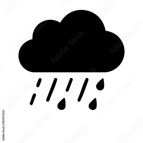 raincloud with raindrops
