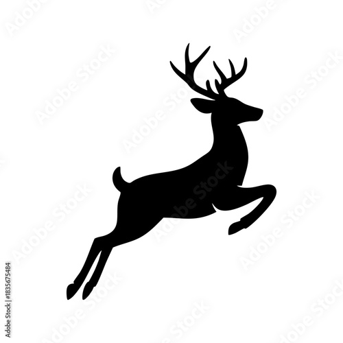 running deer silhouette