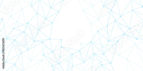 Structure molecule and communication. Big Data Visualization. Abstract design with triangular patterns for modern decor. Geometric background with low poly triangle. Medical, technology, science