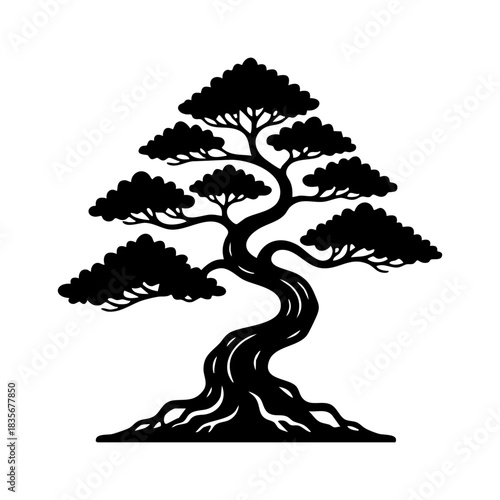 bonsai tree silhouette