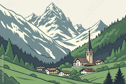 Kaprun, Austria, sits beneath glaciers and alpine peaks.