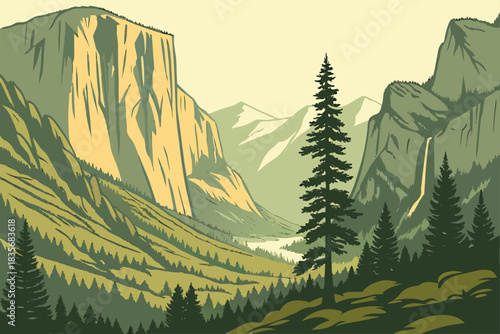 Kings Canyon, California offers granite cliffs, forests, and alpine valleys.