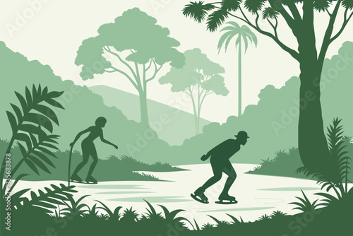 Ice skating in the Amazon rainforest