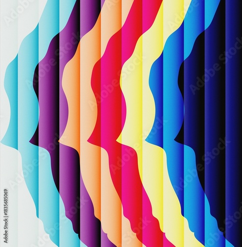 Colorful Stripe Sweep – Grainy Waveform-Inspired Background for Editorial, Branding, and Motion Design Use