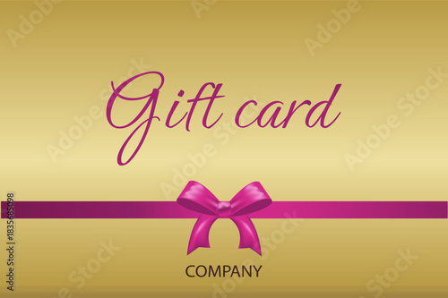 Gift card gold blue gift