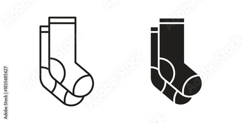 Socks icons, vector symbols. filled flat sign
