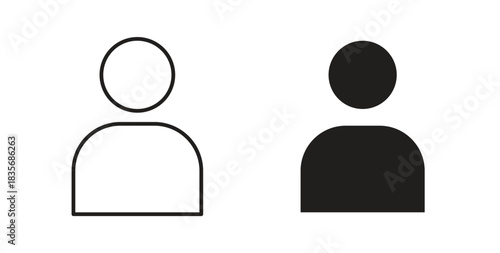User icons, vector symbols. filled flat sign