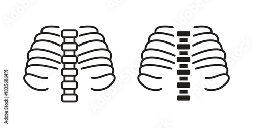 X-ray scan icons, vector symbols. filled flat sign