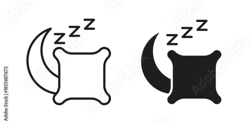 Sleep icon on white background. Stock vector icon