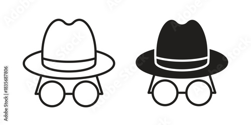 Spy icon on white background. Stock vector icon