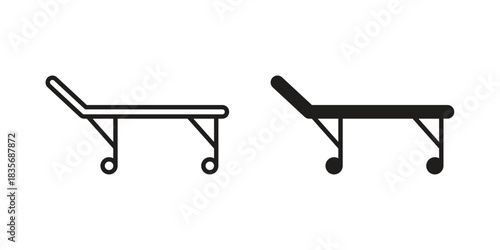 Stretcher icon on white background. Stock vector icon