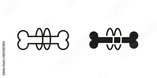 Strong healthy bones icon on white background. Stock vector icon